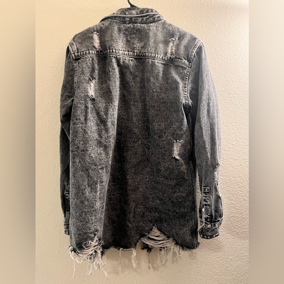 American Bazi grey denim jacket size Large - Picture 2 of 2